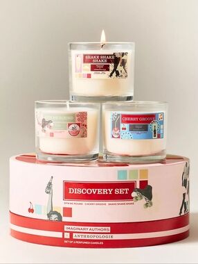 💰 SOLD 💰 Anthropologie x Imaginary Authors Discovery Set, 3 Candles NIB